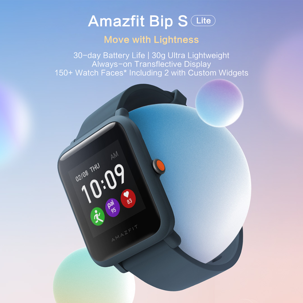 В наличии 2020 глобальных Amazfit Bip S lite Smartwatch 5ATM управление музыкой беспроводной смарт-часы для iOS и Android телефон