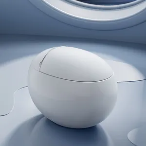 Nouveau design électronique siège chauffant à piles bidet sec électrique WC intelligent automatique en forme d'oeuf toilette intelligente intelligente