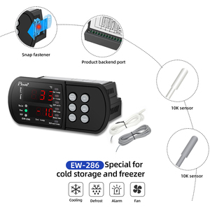 デジタル冷蔵庫サーモスタットEW-286コンテナ冷凍庫温度コントローラーの出力制御 - Product Image 5