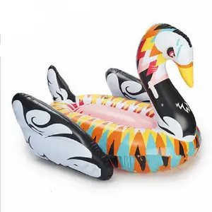 B01 Attractive Colorful Swan Pool Floats Inflatable swan rider environmental PVC water park equipment