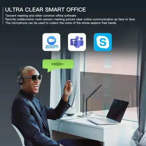 Lunettes intelligentes VR 3D 2024 avec double caméra 1080P, vidéo mobile, chaînes gratuites, boîtier Android portable, navigation AR, réalité virtuelle - Product Image 5
