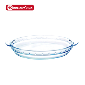 Juego de sartenes de vidrio de borosilicato alto, juego de vidrio ovalado seguro para horno microondas, bandeja de vidrio - Product Image 2