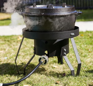 Réchaud au propane robuste de 85 000 BTU à brûleur unique avec régulateur de 10 PSI, réchaud extérieur en fonte pour le camping et la cuisson au four hollandais - Product Image 4