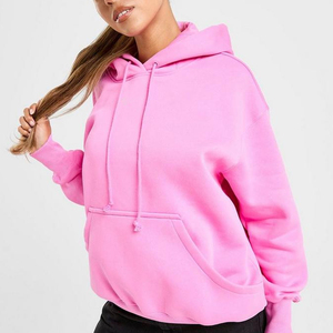 Pull à capuche en molleton tricoté doux pour femme, avec poche avant, cordon de serrage, respirant, écologique, doublé, confortable, décontracté - Product Image 5