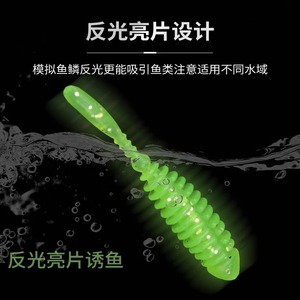 Spiral Leech Soft Lure 10cm Bottom Bait For Bass Fishing In Ponds - Product Image 3
