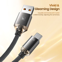 Câble Toocki multi-couleurs en aluminium cristallin 6A, longueur 1m 2m, transfert de données 480 Mbps pour iPhone 15 Series, maison, bureau, voyage