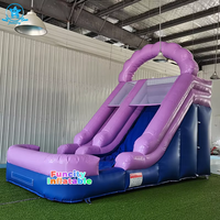Funcity OEM personnalisé extérieur commercial parc d'attractions aire de jeux grande sauter gonflable escalier toboggan piscine pour fille et garçon