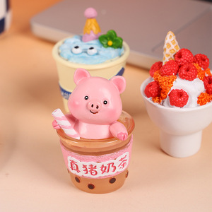 แม่เหล็กติดตู้เย็นลายขนมหวานสำหรับน้ำชายามบ่าย สติ๊กเกอร์แม่เหล็กอาหารสร้างสรรค์ ของตกแต่งบ้านสามมิติ ของเล่นอาหารเรซิ่น - Product Image 2