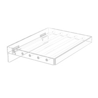 Organisateur de support d'affichage de ceinture suspendue en acrylique transparent réglable mural Support de stockage de cravate en acrylique pour un usage domestique