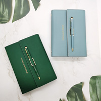 Carnet de notes en cuir PU de haute qualité personnalisé A5/A6, organiseur à feuilles mobiles, agenda, classeur avec stylo