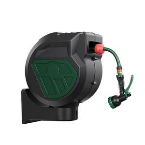 Enrouleur de tuyau rétractable <span class=keywords><strong>mural</strong></span> 1/2" 5/8" à rétraction lente avec buse de pulvérisation 9 fonctions - Product Image 5