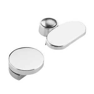 Ying Sheng Glass Mirror Holder 3-5mm <b>Clamp</b> Oval Round Zinc Alloy Bathroom Hardware Modern Simple Design - Product Image 1