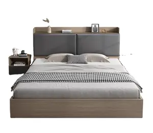 A3011 Nordic style solid OAK wood bed room furniture all size bed frame bedroom set wooden beds