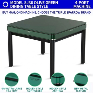 New Fully Automatic USB-Charged <b>Plastic</b> Mahjong Machine Silent <b>Foldable</b> Non-Toxic 4-Player Dining <b>Table</b> for Home This New Electr - Product Image 3