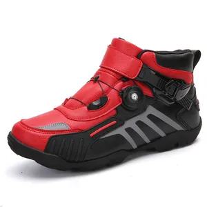 Zapatos de moto transpirables para hombre, botas de motociclista para Carreras de Calle al aire libre