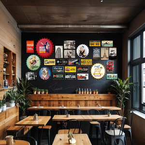 Wholesale Aluminium Embossed Advertising Sign Wall Decorations Retro Style Cola <strong>Beer</strong> <strong>Signs</strong> Rectangle Wall Hanging Plate Vintage - Product Image 6