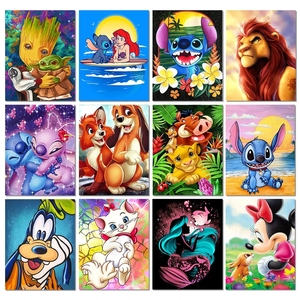 LANSURE Peinture Diamant Mystérieuse <span class=keywords><strong>Mickey</strong></span> Cartoon DIY, Broderie Diamant sur Toile Sans Couleur, Art Mural pour Enfants, Cadeau - Product Image 2