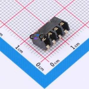 GT-BTP30004-0350B-019A Blade/Spring Contact Battery Connector SMD,P=3mm Connector Spring Contact Type 3mm 4P Vertical Mount - Product Image 2