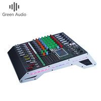 GreenAudio Nouveau Mixeur de Lumières LED avec Grand Écran, 256 Effets DSP, Métal, pour Église, Groupe, Spectacle Scénique DX6