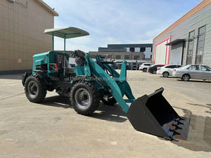 TOHO TH908 1500kg Mini chargeur frontal Système de marche hydrostatique Petites chargeuses sur pneus Chargeur électrique à essence diesel - Product Image 6