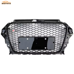 Grille avant RS3 pour Audi <span class=keywords><strong>A3</strong></span> <span class=keywords><strong>8V</strong></span> RS3, grille nid d'abeille, grille de pare-chocs avant, grille S3 Facelift, maille argentée, noire, chromée, 2013, 2014, 2015, 2016 - Product Image 3