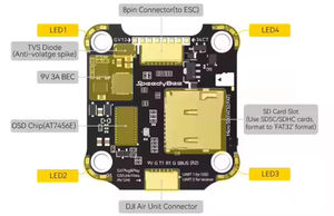 Material plástico apilable F405 V4 BLS 60A 30x30 FC y ESC - Product Image 6