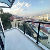 Poste de Escalera Kalaish con Ranura Interna Lateral, Barandilla de Alambre de Acero Inoxidable 316, Postes Redondos, Barandilla de Vidrio