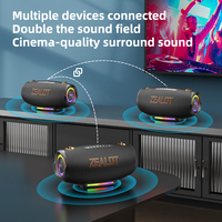 Enceinte sans fil d'extérieur Zealot S127 100W avec lumière RGB, batterie externe 24000mAh, étanche, stéréo TWS, charge rapide PD, musique de danse