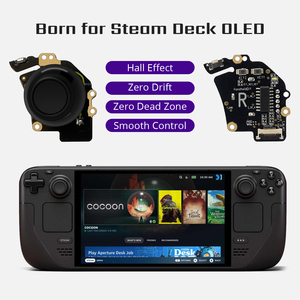 Joystick de Efecto Hall Más Sensible para <span class=keywords><strong>Steam</strong></span> Deck OLED, Accesorios para Stream Deck para Juegos <span class=keywords><strong>FPS</strong></span>, Pre-Soldado con Tapa de Joystick (1 Par) - Product Image 4