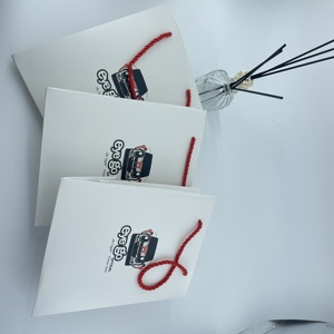 Petits sacs en papier d'art imprimés offset avec pelliculage et logo/design graphique personnalisé - Product Image 3