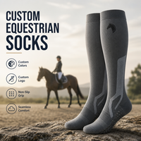Chaussettes d'équitation pour jeunes avec logo personnalisé CMAX, respirantes, à compression, hauteur genou, chaussettes de sport athlétiques pour hommes et femmes