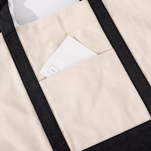 43*33*10cm Canvas <b>Tote</b> <b>Bag</b> Reusable Shopping <b>Bag</b> for Retail Grocery and Promotion Without Zipper - Product Image 4