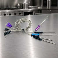 Fourchette de barbecue NTC100K avec manche en aluminium, sonde de température alimentaire avec manche en silicone, résistance en platine PT100/PT1000