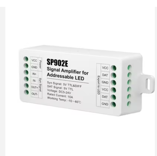 Advanced Supports Single / Double Wire Led Strip Controller IC Chips Support 8 & 16 Bit IC TTL SPI Digital Pixel Signal Booster