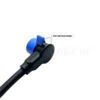 Connecteur DM30 mâle haute tension 2+6 50A IP67 étanche en alliage de cuivre nylon PA66 pour faisceau de câblage de trottinette/moto électrique