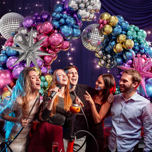 Kit de Guirnalda de Globos con Temática Disco de 134 Piezas para Decoración de Fiestas de Cumpleaños y el Hogar - Product Image 2
