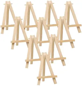 10pcs Mini Wooden Artist Easel Triangle Cards Stand Display Wedding