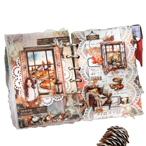 30 feuilles/paquet Poèmes pour la Série Automne – Pack d'autocollants décoratifs faits main sur le thème de l'automne, en PET auto-adhésif - Product Image 1