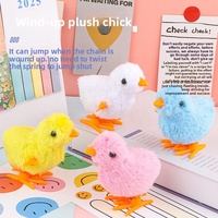 Jouet créatif Poulet sauteur - Adorable poussin en fourrure avec chaîne pour enfant, animal à remonter - Jouet le plus vendu