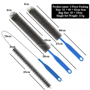 Kit <span class=keywords><strong>de</strong></span> nettoyage d'évent <span class=keywords><strong>de</strong></span> sèche-linge domestique Brosse à charpie mince pour enlever les peluches obstruées - Product Image 2