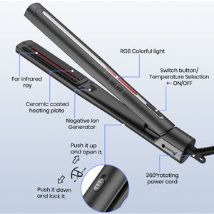En gros Portable PTC Chauffage Rapide Attelle Étroite Lumière Infrarouge Lisse Les Frisottis Lisseurs avec Arrêt Automatique - Product Image 6