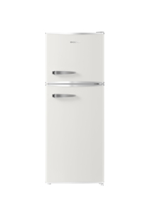 Réfrigérateur Électrique Compact <span class=keywords><strong>Vintage</strong></span> Rétro à Double Porte Sans Givre 116L MDFR120-RE en Acier Inoxydable Économe en Énergie, Occasion - Product Image 3