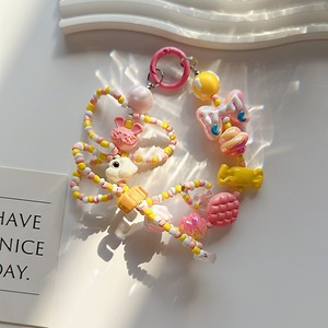 Mới Dễ Thương Sáng Tạo Đính Cườm Mặt Dây Chuyền Keychain Điện Thoại Di Động Trường Hợp Phụ Kiện Cho Cô Gái Acrylic Điện Thoại Di Động Chuỗi Keychain - Product Image 4