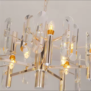 Candelabro de cristal de lujo Led de luz colgante de restaurante de centro comercial moderno de alta calidad - Product Image 6