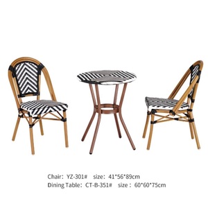 Sedia <span class=keywords><strong>da</strong></span> pranzo moderna in rattan PE fatta a mano, comoda per esterni, ideale per parchi, ville, giardini, bistrot e patio - Vendita all'ingrosso direttamente dalla fabbrica - Product Image 5
