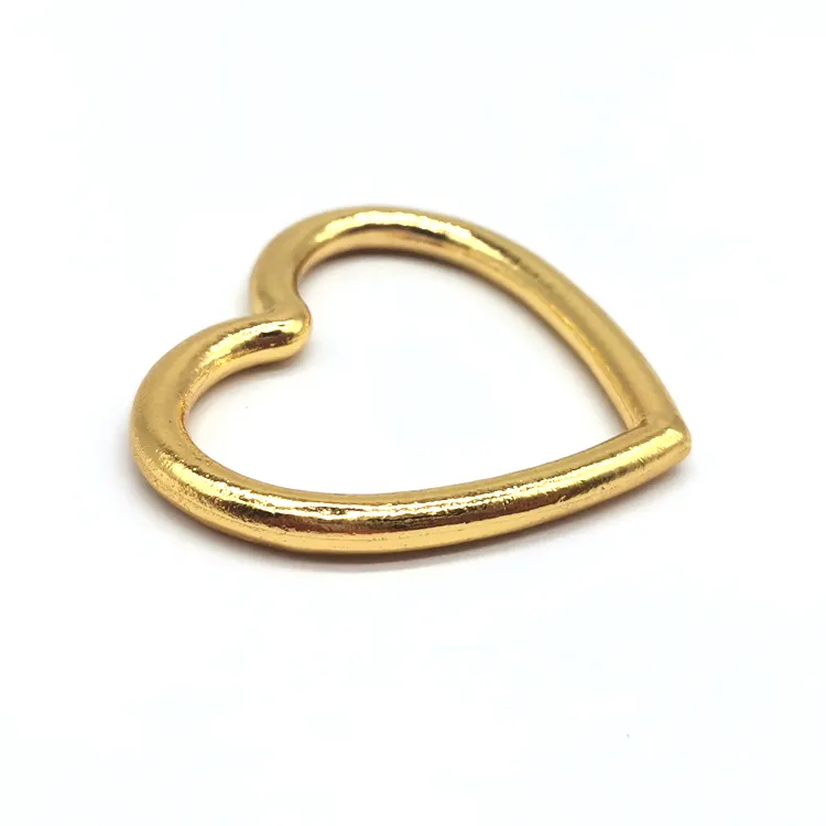 Oro Metallo a Forma di Cuore In Lega di Zinco <span class=keywords><strong>fibbie</strong></span>/bikini connettori/Abbigliamento Accessori/spilla pin