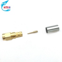 Conector macho SMA de 12,4 GHz, accesorio de crimpado/soldadura para serie 240