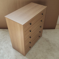 Commode à 5 tiroirs de luxe moderne de haute qualité, armoire de rangement en bois pour chambre à coucher ou couloir