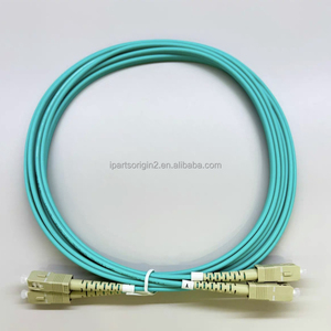 Cable de Fibra Óptica Dúplex Multimodo OM3 de 3M SC a SC, 50/125μm, Conector SC/UPC, Cable de Fibra Óptica Aqua para Redes de 10G - Product Image 1