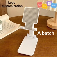 Support de téléphone et tablette pliable en plastique pour bureau, universel et réglable, avec stabilisation d'image pour le streaming en direct et la photographie